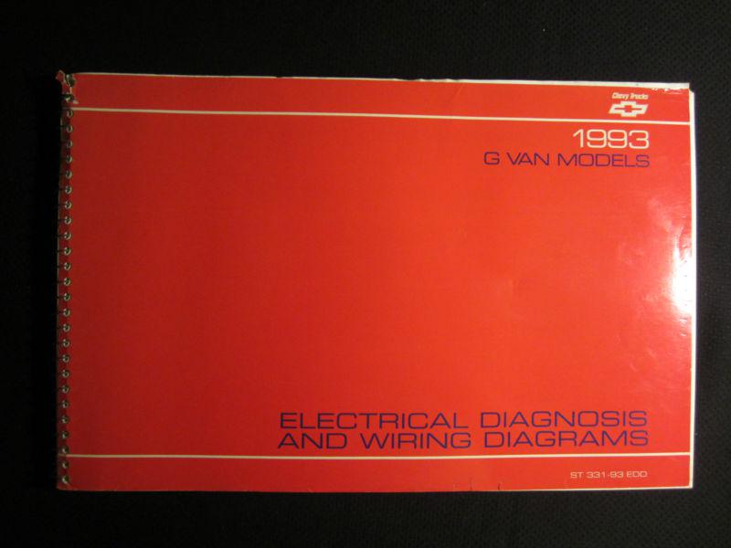 1993 chevrolet g van models electrical diagnosis wiring diagrams service manual 