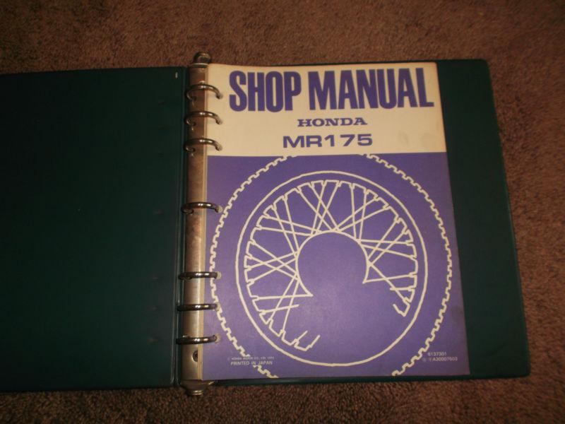 1975 1976 1977 honda mr 175 elsinore motorcycle service shop repair manual oem