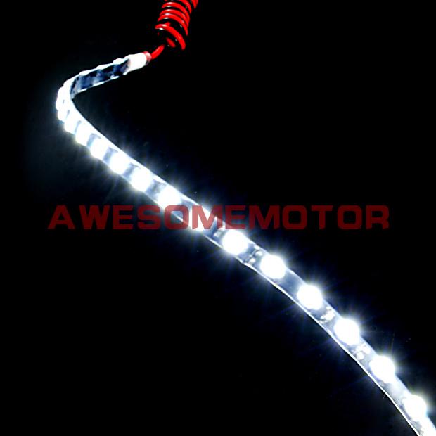 New 2pcs 30 smd led white strip bright light angel eye lid headlight mirror 12v