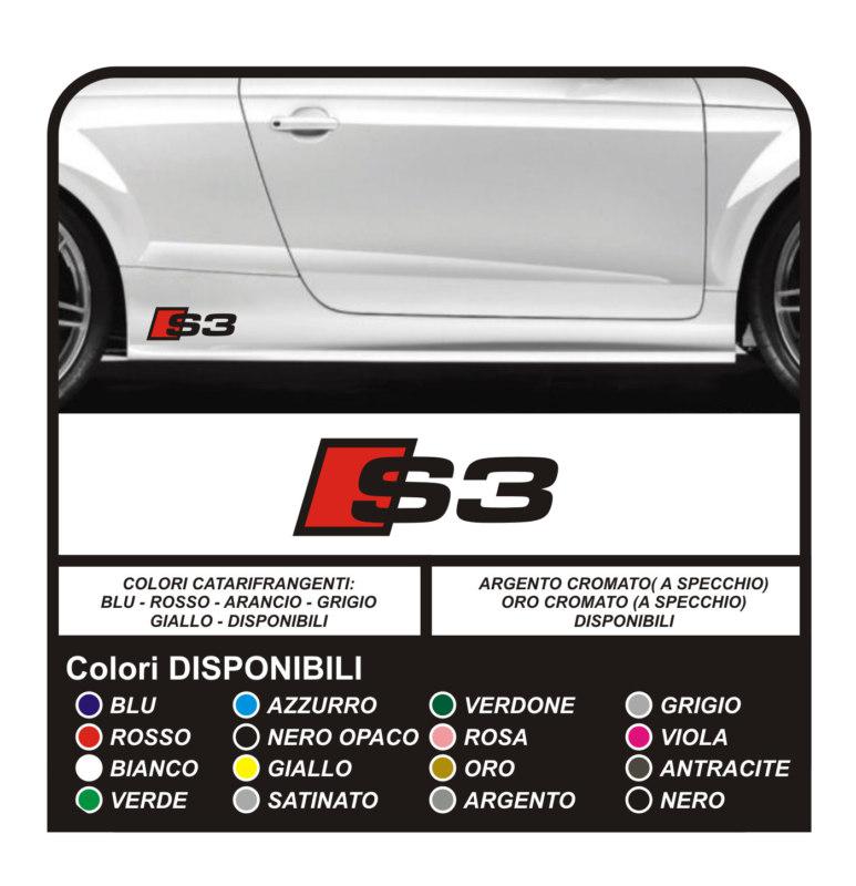 Sticker side s-line a3 s3 rs3 rs s 3 quattro s-line stickers tuning decals 