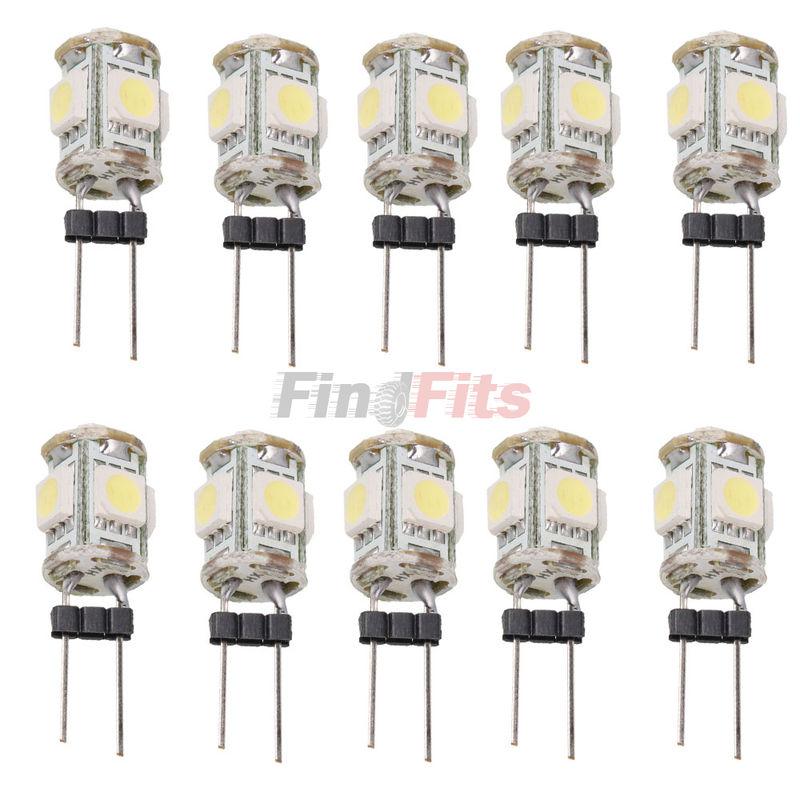 10x car g4 pure white 5 led smd 5050 rv camper marine boat light 12v pro