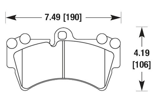 Hawk hb501z.625 - 07-12 audi q7 front brake pads ceramic