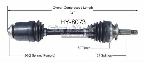 Surtrack perf axles hy-8073 cv half-shaft assembly-new cv axle shaft