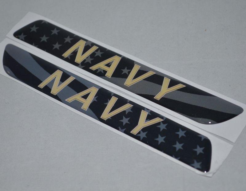 Custom "us navy usn" saddlebag latch reflector decals for harley touring models 