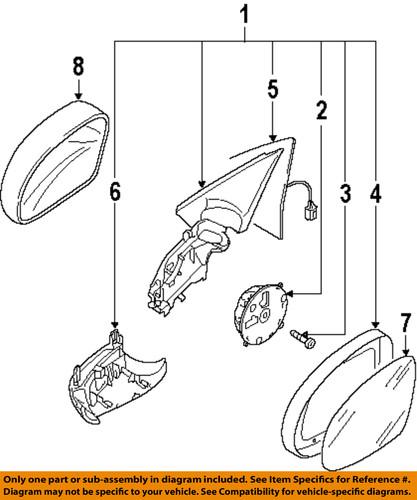 Volkswagen oem 5n1857508q9b9 outside mirrors-housing assembly