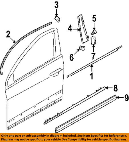 Volkswagen oem 3c0854940a9b9 front door-lower molding