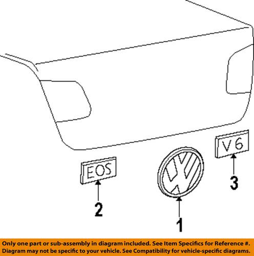 Volkswagen oem 1q0853687739 trunk lid-emblem badge nameplate