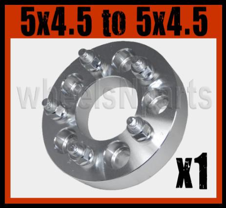 One new wheel adapter spacer 1.25" 5-4.5 to 5x4.5 same 5 lug rim 1/2" studs 563