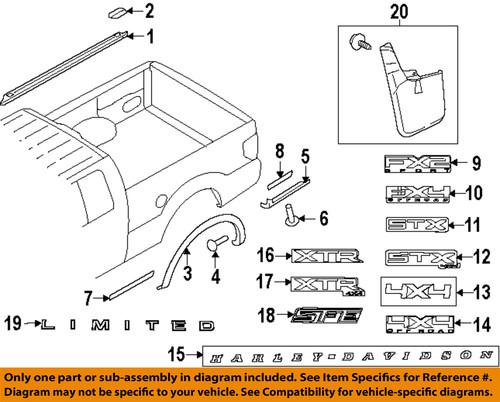 Ford oem 9l3z84291a41ac pick up box-upper molding