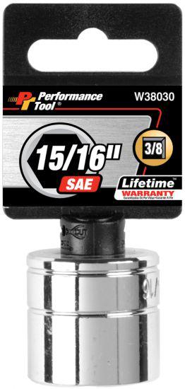 Performance tool w38030 - 3/8" drive 15/16" 6pt socket