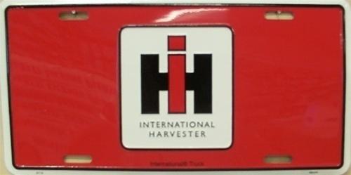 International harvester license plate tractor red truck ih combine riding mower 