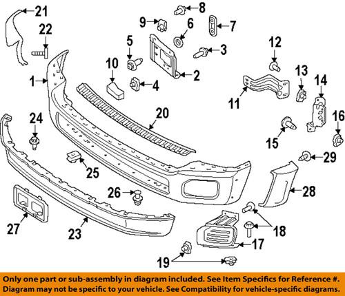 Ford oem bc3z16038aa front bumper-molding extension