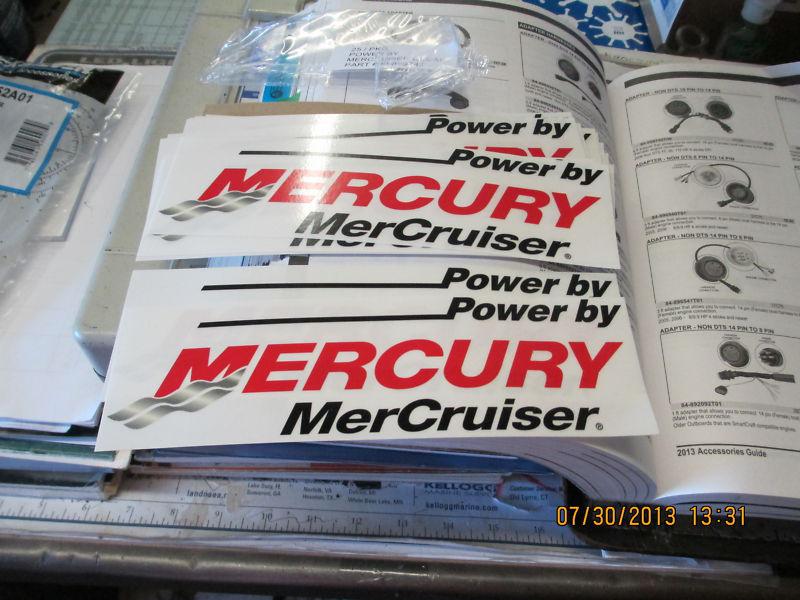 Mercruiser mercury pair of decals 8" long