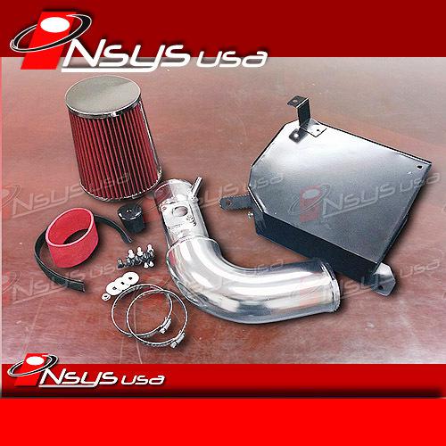 2013 subaru brz scion frs fr-s 2.0 2.0l dohc h4 cold air intake heatshield red