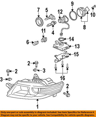 Acura oem 33151sepa02 headlight-headlamp assembly