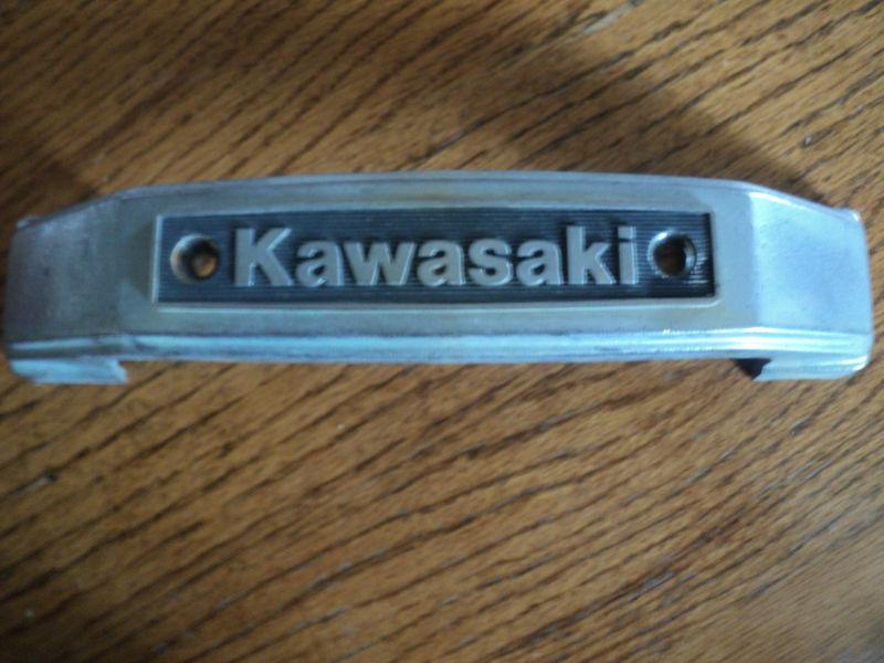 Original 1983 kawasaki front nameplate front suspention mounted, good condition.