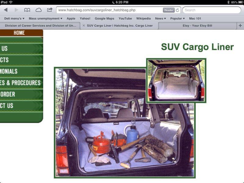  the hatchbag® cargo liner pathfinder suv stock photo used