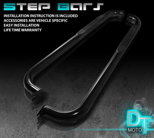 98-01 nissan frontier regular cab 2dr 3" black side step nerf bar running board