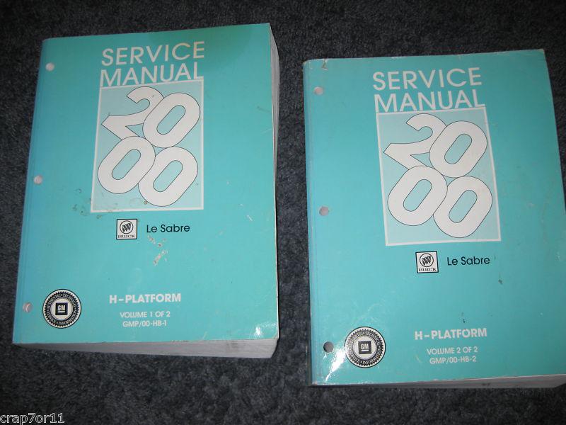 2000 buick le sabre gm factory repair service 2  manual set