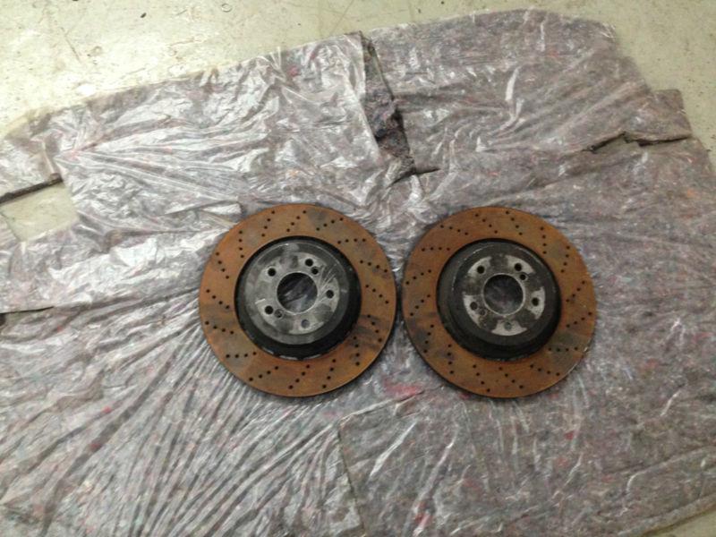 Bmw oem e60 e61 m5 m6 04-2010 rear back left right rotors disks brake disk disc 