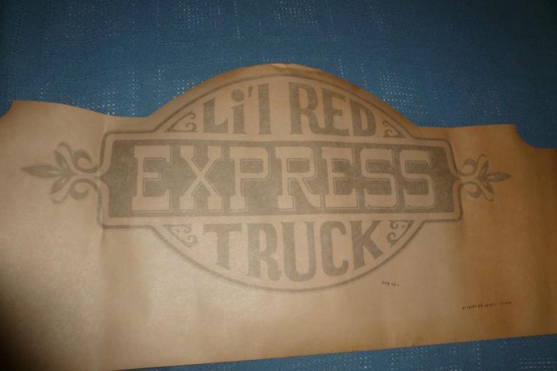 1978-79 lil red express door decal - nos - original in original box