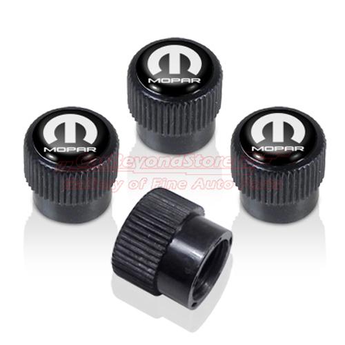 Mopar logo black abs tire stem valve caps for jeep dodge chrysler, + free gift