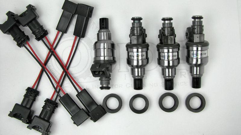 600cc honda civic integra turbo d16 b16 b18 h22 fuel injectors obd2 plug & play