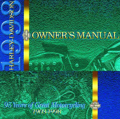 1998 harley-davidson 95th anv owners manual kit -new sealed-xlh-fxd-flstf-flh