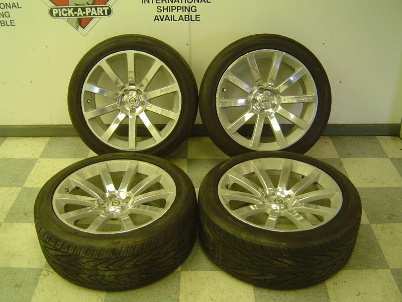 05-10 chrysler 300 300c srt-8 set of 4 10 spoke aluminum wheels and tires 20"