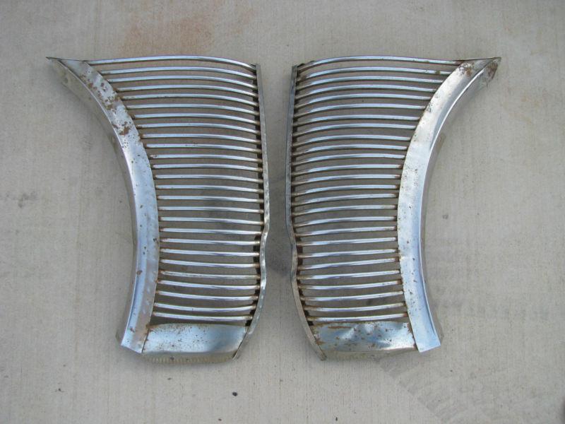 1938 ford deluxe lower grille sections chrome coupe sedan 1939