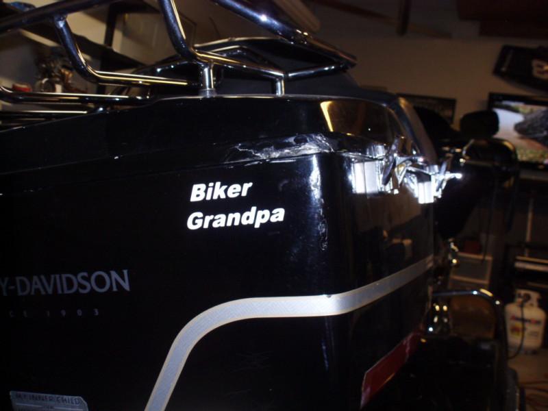 Biker grandpa vinyl sticker decal harley honda victory motorcycle