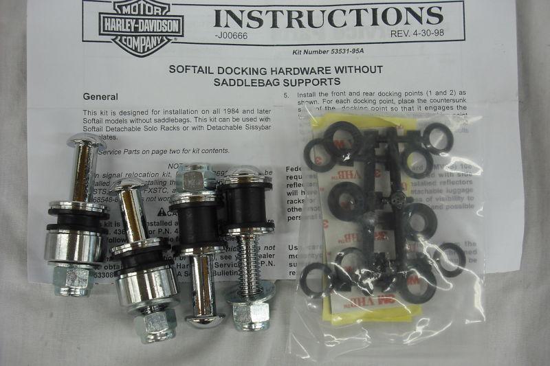 Harley-davidson softail docking hardware kit, 53531-95a, 9-21-13, 1 of 2