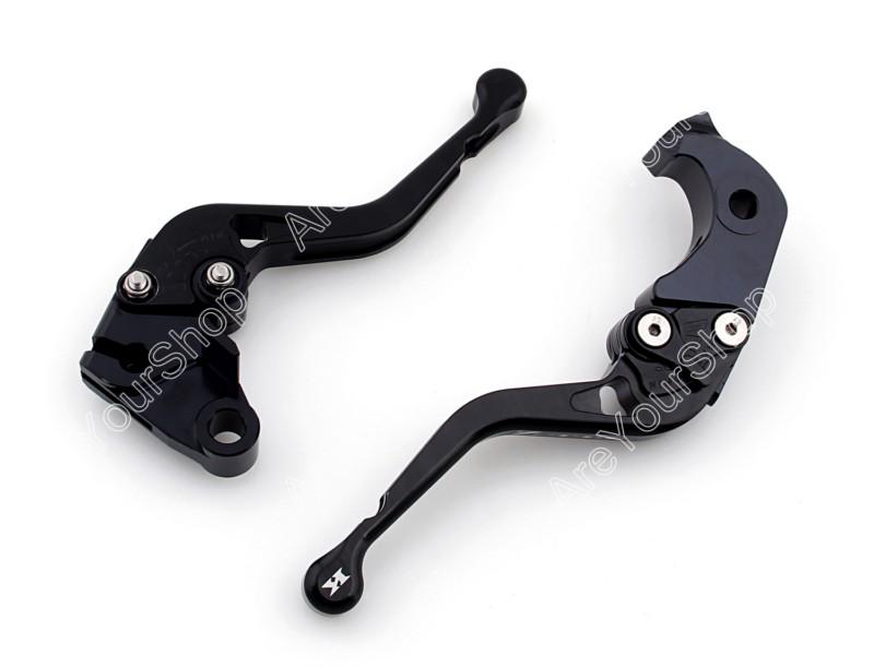 Short adjustable brake clutch levers kawasaki z1000 07-11 z1000sx 12-13 black