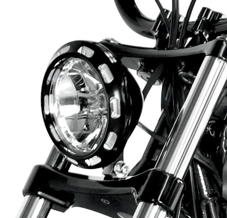 Performance machine apex 5 3/4" contrast cut headlight 84-14 harley softail fxst