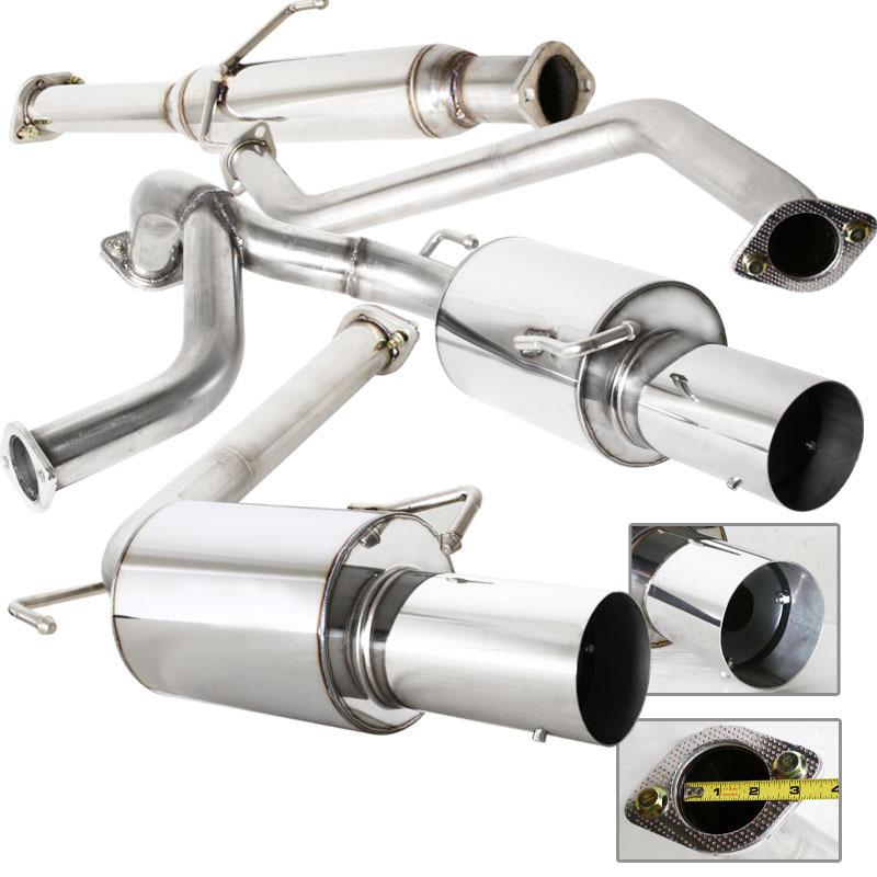  hyai tiburton catback exhaust dual muffler black 2002 2003 2004 2005 2006