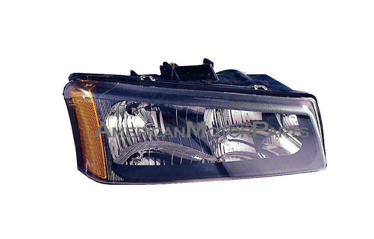 Right passenger side replacement headlight 03-04 chevy silverado - 15183878