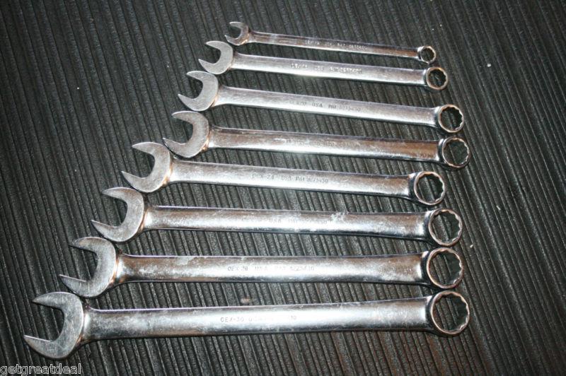 Snap-on tools standard lenght combination wrench 12-point set 8pc