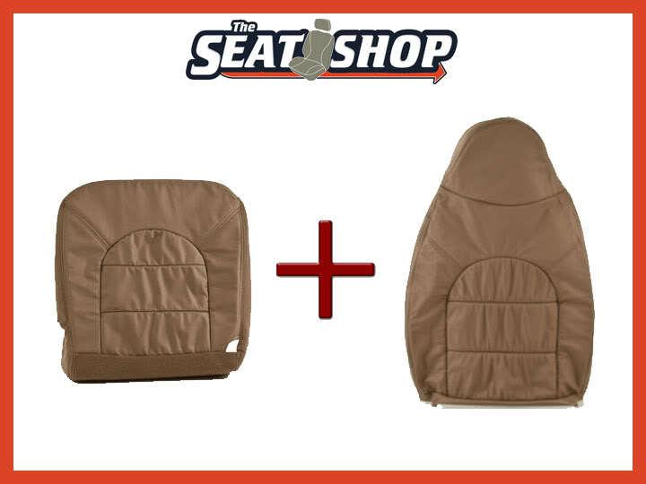 2000 ford f250/350 med parchment leather seat cover bottom & top lh