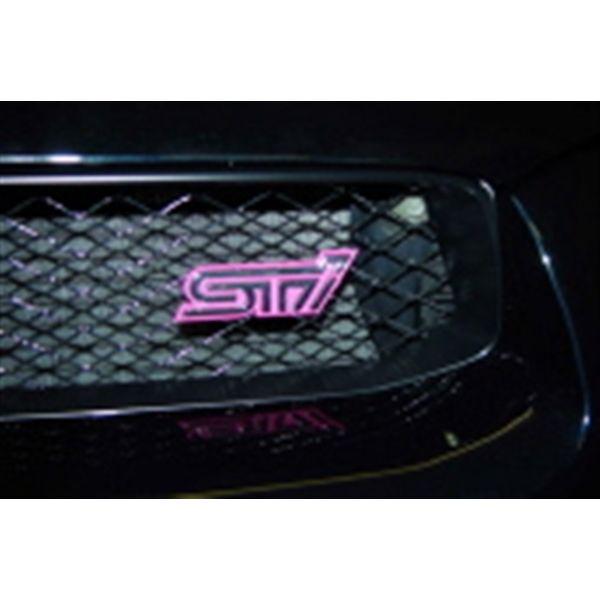 Genuine subaru sti pink grille badge plastic mesh type 2004 wrx sti nr kit