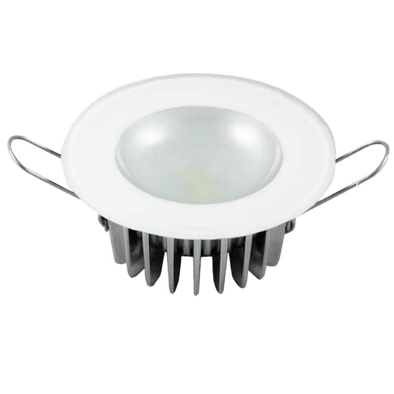 Lumitec mirage flush mount interior down light - dimmable white & blue - glass f