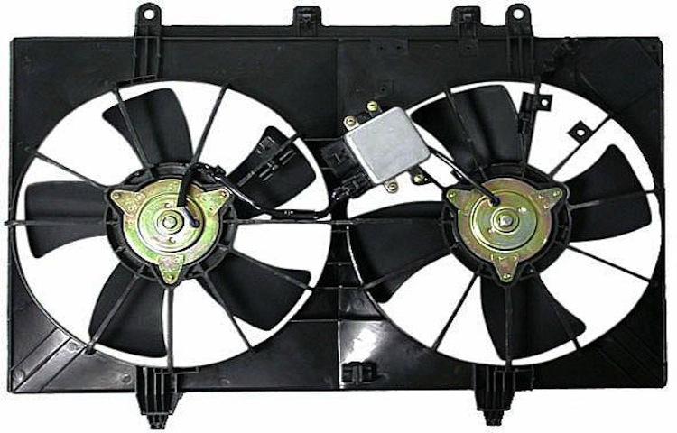 Replacement ac condenser radiator cooling fan 06-08 infiniti m35 m45 21481eh10a