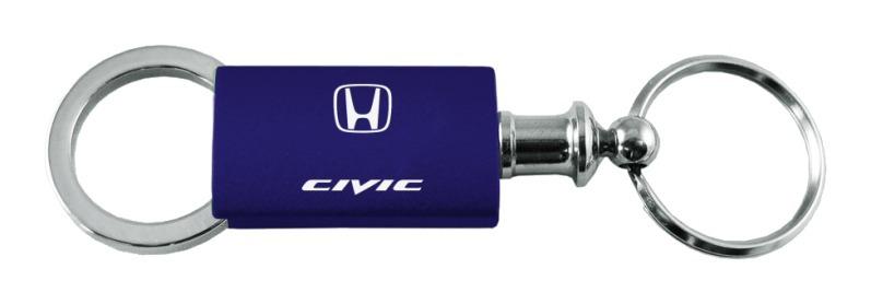 Honda civic navy blue valet metal key chain ring tag key fob logo lanyard