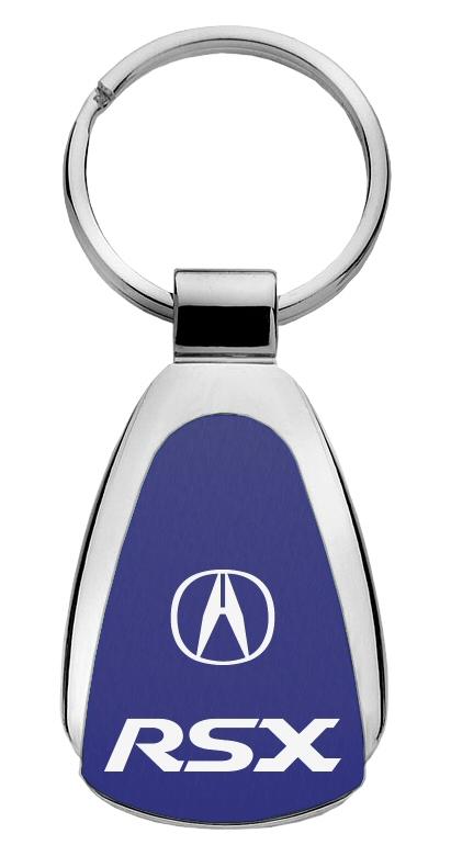 Acura rsx blue blue tear drop metal key chain ring tag key fob logo lanyard