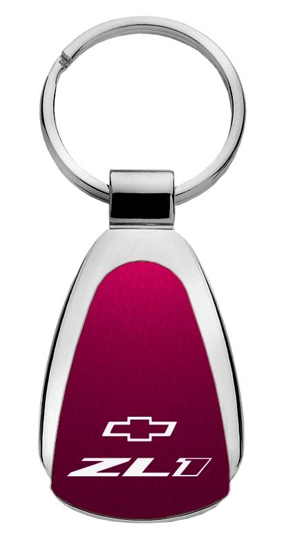 Chevrolet camaro burgundy tear drop keychain car ring tag logo lanyard