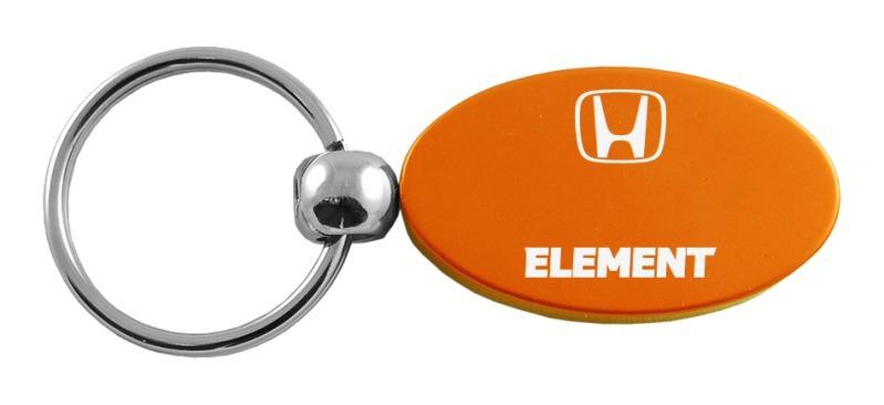 Honda element orange oval metal key chain ring tag key fob logo lanyard