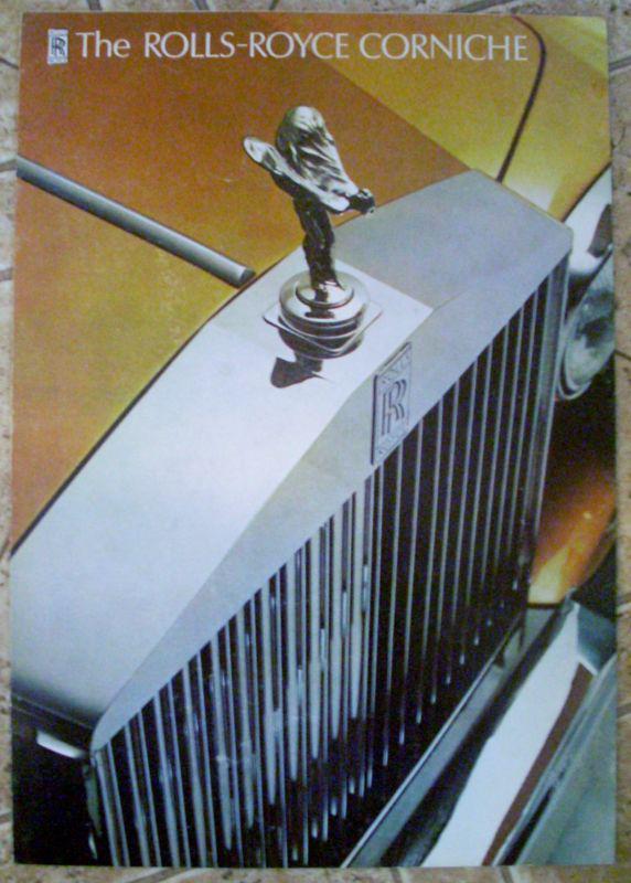 1971 1972 ? rolls royce corniche dealer sales brochure folder catalog