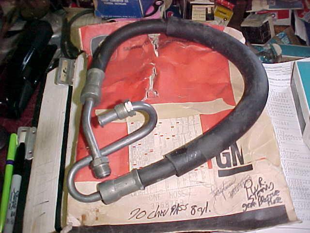 1970 chevrolet impala caprice 8 cylinder nos power steering gear pressure hose