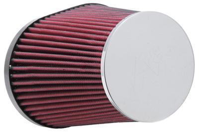 K&n air filter conical 4" inlet dia 8.063" height 1.375" height red cotton gauze