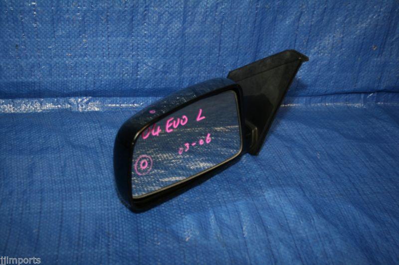 03 04 05 06 lancer evolution 8 left driver door mirror black evo9 evo8 ct9a