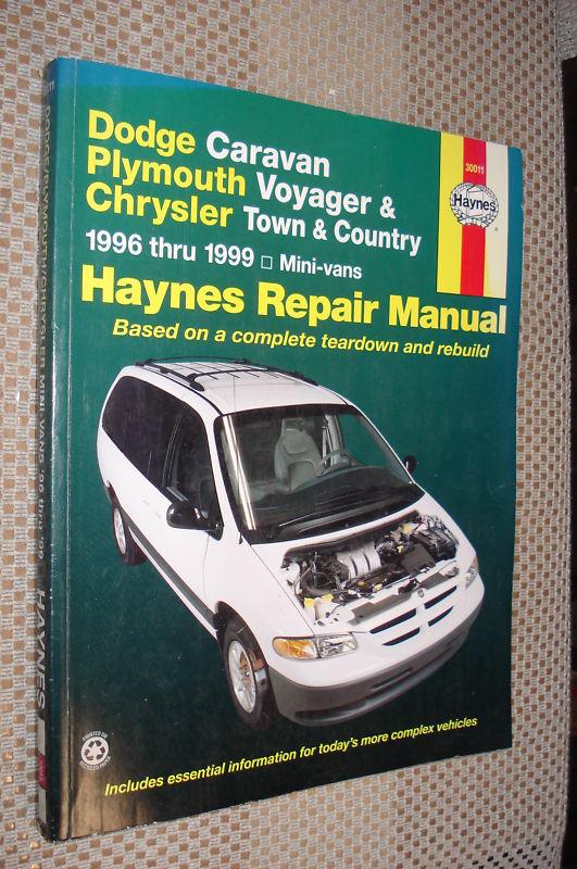 1996-1999 dodge plymouth chrysler mini-van service manual shop caravan voyager